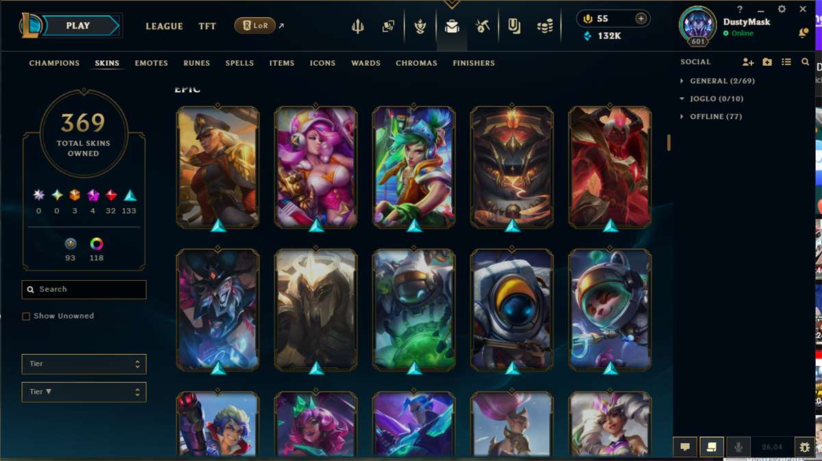 Penjualan akun permainan League of Legends